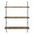 Raft perete Visby cu 3 polite efect lemn nuanta inchisa [en.casa] HausGarden Leisure