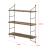 Raft perete Visby cu 3 polite efect lemn nuanta inchisa [en.casa] HausGarden Leisure