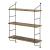 Raft perete Visby cu 3 polite efect lemn nuanta inchisa [en.casa] HausGarden Leisure