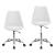 Scaun birou Atherton W rotativ alb [en.casa] HausGarden Leisure