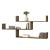 Raft perete Grimstad DH efect lemn nuanta inchisa cu 3 polite depozitare [en.casa] HausGarden Leisure