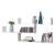 Raft perete Grimstad W alb cu 3 polite depozitare [en.casa] HausGarden Leisure