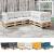 Perna spate mobilier paleti Paletten HTPC alb [en.casa] HausGarden Leisure
