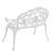 Banca gradina design Vintage 100 x 54 x 80 cm alb [casa.pro] HausGarden Leisure