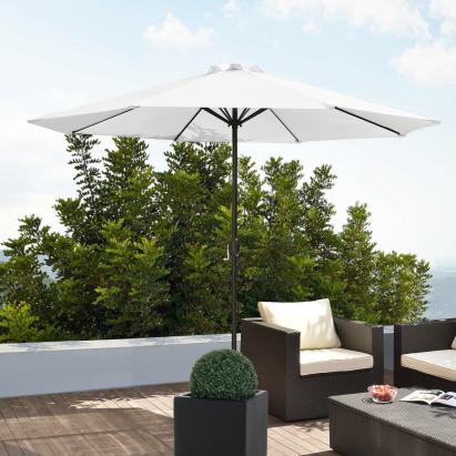 Umbrela gradina Berlin alb [casa.pro] HausGarden Leisure