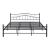 [en.casa]® Vintage pat frantuzesc cadru metalic - cu saltea spuma rece - 180 x 200 cm (negru) HausGarden Leisure