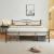 [en.casa]® Vintage pat frantuzesc cadru metalic - cu saltea spuma rece - 180 x 200 cm (negru) HausGarden Leisure