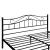[en.casa]® Vintage pat frantuzesc cu cadru metalic - cu saltea spuma rece- 160 x 200 cm (negru) HausGarden Leisure