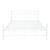 Pat metalic cu saltea Florenz 140x200cm alb [en.casa] HausGarden Leisure