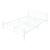 Pat metalic cu saltea Florenz 140x200cm alb [en.casa] HausGarden Leisure