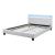 Pat dormitor Lana15 tapitat cu LED 140x200cm alb Corium HausGarden Leisure