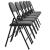 Scaune birou Pliabile set 6 buc piele sintetica gri [pro.tec] HausGarden Leisure