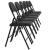 Scaune birou Pliabile set 6 buc piele sintetica negru [pro.tec] HausGarden Leisure