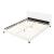 Pat tapitat Dortmund Weiss cu saltea 160 x 200 cm alb Corium HausGarden Leisure