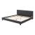 Corium® Pat frantuzesc modern, tapitat Navarra, imitatie de piele,160 x 200 cm, negru,  fara saltea HausGarden Leisure