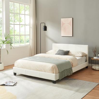 Pat tapitat Granada alb 140x200 cm Corium HausGarden Leisure