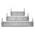 Set trei rafturi perete Venessia B masuri diferite gri beton [en.casa] HausGarden Leisure