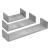 Set trei rafturi perete Venessia B masuri diferite gri beton [en.casa] HausGarden Leisure