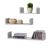 Set trei rafturi perete Venessia B masuri diferite gri beton [en.casa] HausGarden Leisure