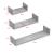 Set trei rafturi perete Venessia B masuri diferite gri beton [en.casa] HausGarden Leisure