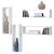 Set patru rafturi perete Fagernes W alb mat [en.casa] HausGarden Leisure