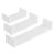 Set trei rafturi perete Venessia W masuri diferite alb mat [en.casa] HausGarden Leisure