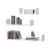 Set trei rafturi perete Venessia W masuri diferite alb mat [en.casa] HausGarden Leisure