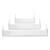 Set trei rafturi perete Venessia W masuri diferite alb mat [en.casa] HausGarden Leisure