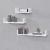 Set trei rafturi perete Venessia W masuri diferite alb mat [en.casa] HausGarden Leisure