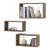 Set 3 rafturi perete Mandal DH masuri diferite efect lemn nuanta inchisa [en.casa] HausGarden Leisure