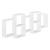 Raft perete Jessheim cu 7 spatii depozitare alb mat lacuit [en.casa] HausGarden Leisure