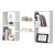 Raft de perete Lillesand cu 5 spatii depozitare alb mat [en.casa] HausGarden Leisure