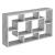 Raft perete Saputit B pal gri beton [en.casa] HausGarden Leisure