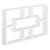 Raft perete QinnguaW 77 x 10 x 48 cm alb mat lacuit [en.casa] HausGarden Leisure