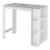 [en.casa] Masa bar Danderyd WBO, 120 x 60 x 105,5 cm, PAL melaminat, alb, cu blat masa efect beton, cu trei rafturi HausGarden Leisure