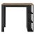 [en.casa] Masa bar Danderyd SH, 120 x 60 x 105,5 cm, PAL melaminat, negru, cu blat masa lemn stejar, cu trei rafturi HausGarden Leisure