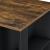 [en.casa] Masa bar Danderyd SH, 120 x 60 x 105,5 cm, PAL melaminat, negru, cu blat masa lemn stejar, cu trei rafturi HausGarden Leisure