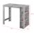 [en.casa] Masa bar Danderyd BO, 120 x 60 x 105,5 cm, PAL melaminat, efect beton, cu trei rafturi HausGarden Leisure
