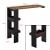 Masa bar Bromolla SED montabila pe perete negru/stejar inchis [en.casa] HausGarden Leisure
