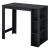 [en.casa] Masa bar Danderyd S, 120 x 60 x 105,5 cm, PAL melaminat, negru, cu trei rafturi HausGarden Leisure