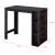 [en.casa] Masa bar Danderyd S, 120 x 60 x 105,5 cm, PAL melaminat, negru, cu trei rafturi HausGarden Leisure