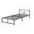 Pat metalic Meran 90 x 200 cm cu saltea si gratar negru [en.casa] HausGarden Leisure