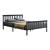 [en.casa]® Pat lemn Breda 160DG, 209 x168 x 80 cm, lemn brad/PAL, gri inchis mat lacuit, 200 Kg, dublu, fara saltea HausGarden Leisure