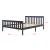 [en.casa]® Pat lemn Breda 160DG, 209 x168 x 80 cm, lemn brad/PAL, gri inchis mat lacuit, 200 Kg, dublu, fara saltea HausGarden Leisure