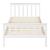 [en.casa]® Pat lemn Breda 100W, 209 x108 x 80 cm, lemn brad/PAL, alb mat lacuit,100 Kg, single, fara saltea HausGarden Leisure