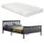 Pat lemn Breda 160DG cu gratar si saltea 200 Kg gri inchis mat lacuit [en.casa] HausGarden Leisure