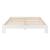 [en.casa]® Pat rama lemn Raisio 140W, 140 x 200 cm, lemn de brad/PAL,150 Kg, alb mat, pentru 2 persoane, cu saltea si gratar pat HausGarden Leisure