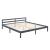 [en.casa]® Rama pat lemn Nakkila DG180, 206 x 186 x 50 cm, lemn de brad, 200 Kg, gri inchis mat lacuit, dublu, cu gratar HausGarden Leisure