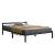 [en.casa]® Rama pat lemn Nakkila DG140, 206 x 146 x 50 cm, lemn de brad, 150 Kg, gri inchis mat lacuit, dublu, cu gratar HausGarden Leisure