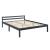 [en.casa]® Rama pat lemn Nakkila DG140, 206 x 146 x 50 cm, lemn de brad, 150 Kg, gri inchis mat lacuit, dublu, cu gratar HausGarden Leisure
